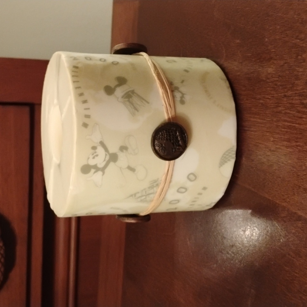 Disney Mickey Mouse Cream Candle 4"X4".